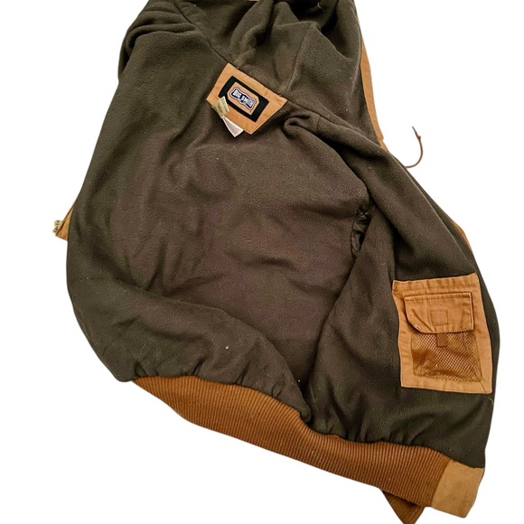 Men's Big Smith Tan Hooded Performance Workwear Jacket - Picture 4 of 6